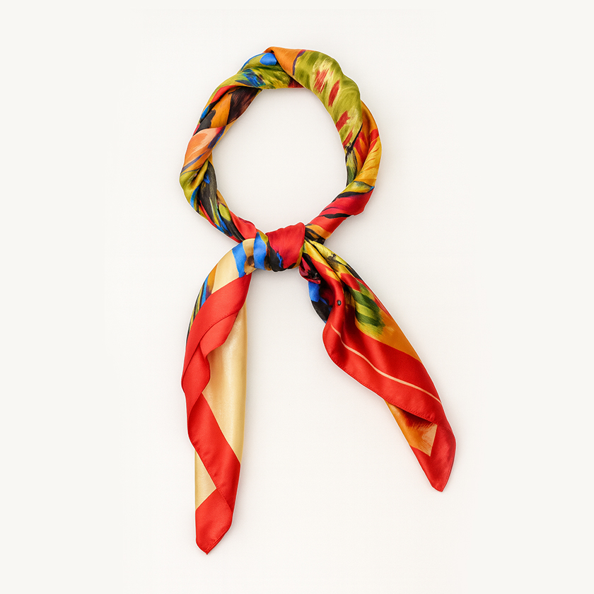 Square Satin Silk Scarves