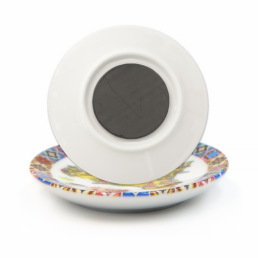Ceramic Plate Fridge Magnet