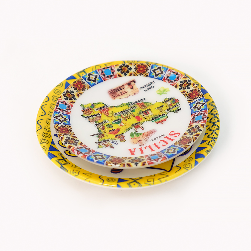 Ceramic Plate Fridge Magnet