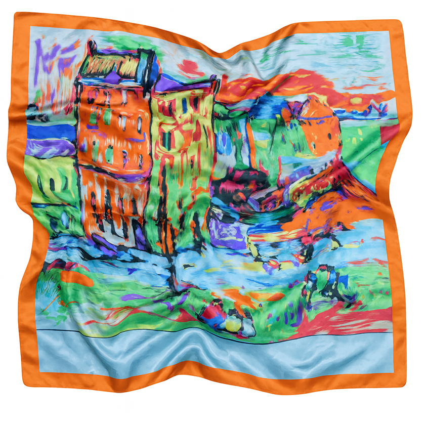 Square Satin Silk Scarves