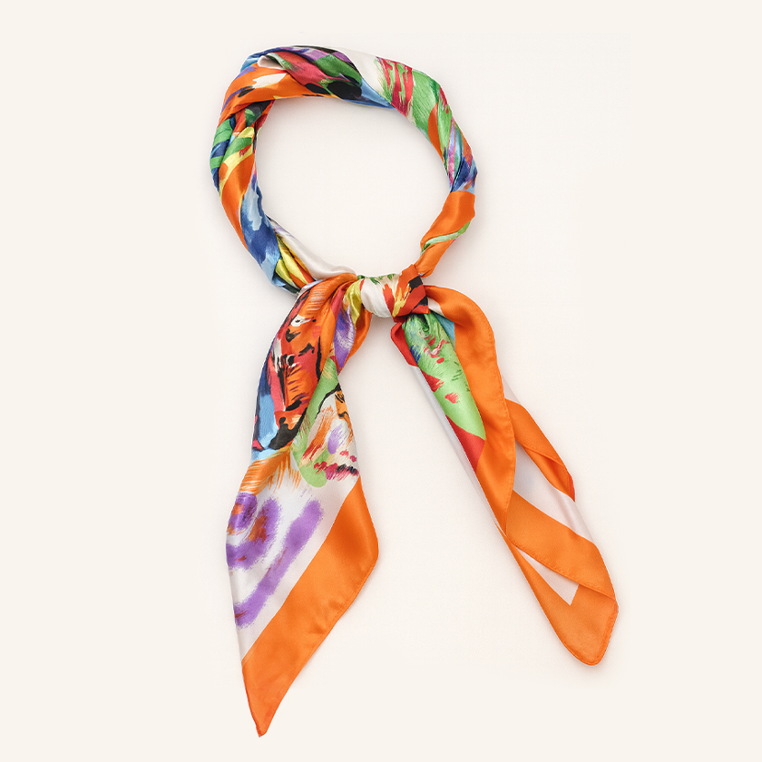 Square Satin Silk Scarves