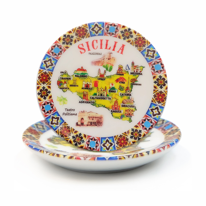 Ceramic Plate Fridge Magnet