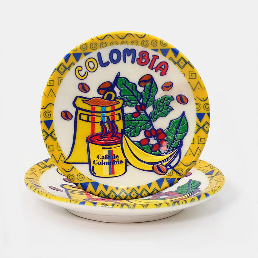 Ceramic Plate Fridge Magnet